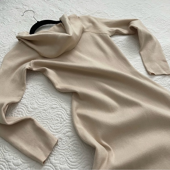 Merokeety Tan Sweater Dress Size Small - Picture 4 of 14